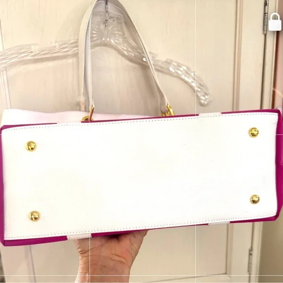 New St.John large nylon Tote/Purse hot pink - Picture 6 of 12